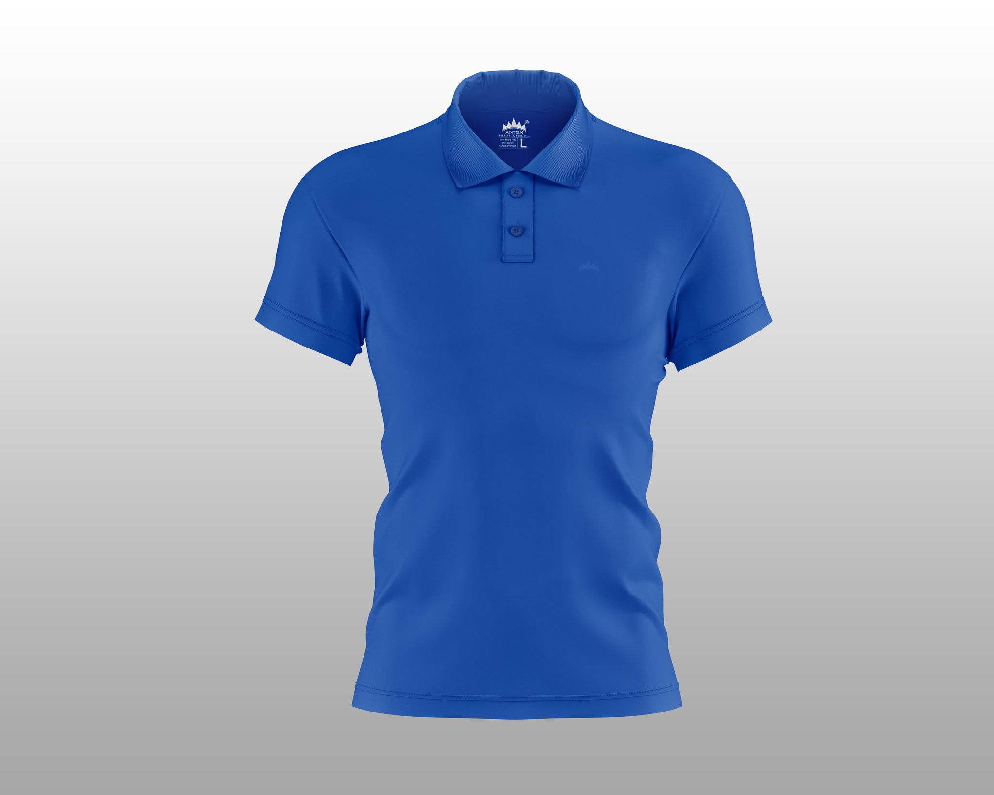 Royal Blue Collar T-Shirt - Anton India