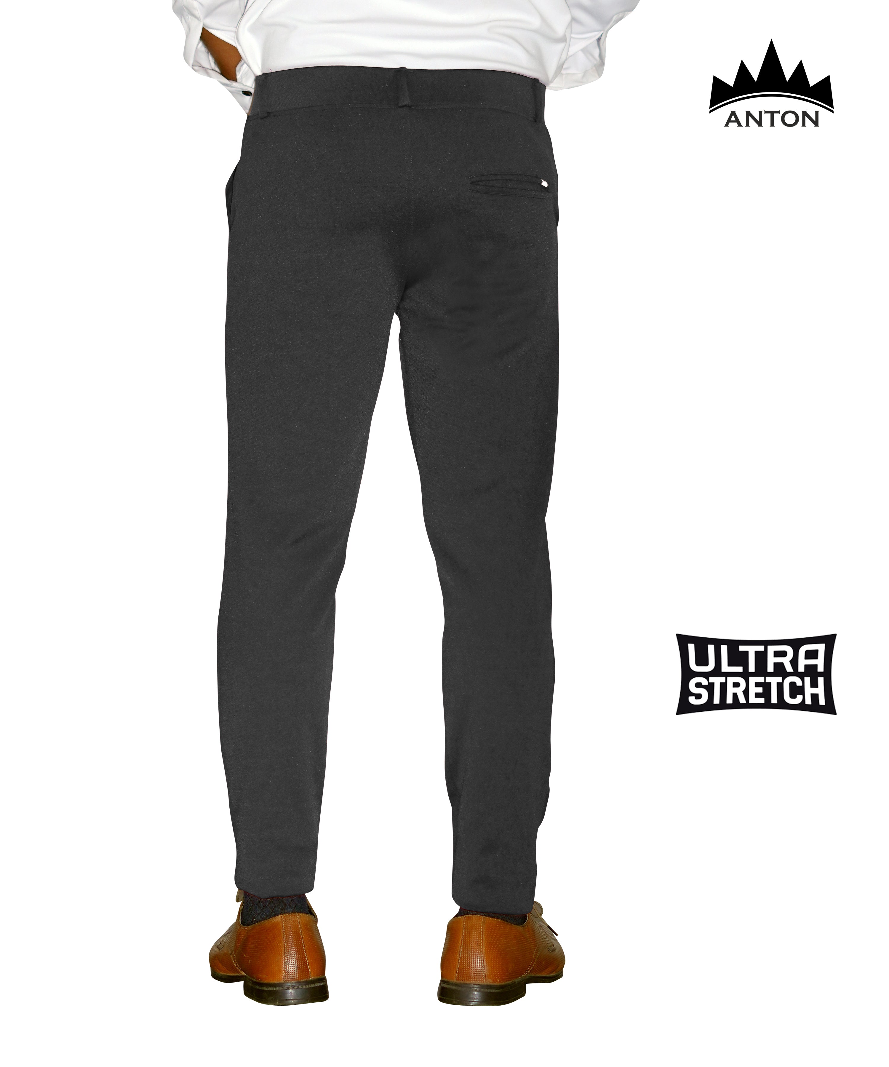 Casual Trouser Dark Grey - Anton India