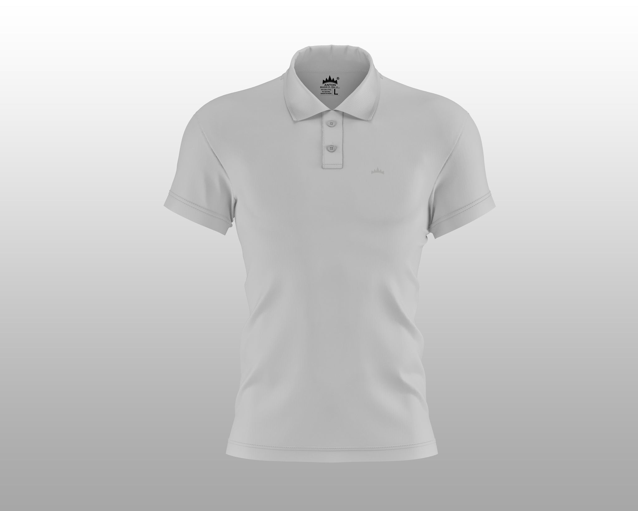 Light Grey Collar T-Shirt - Anton India